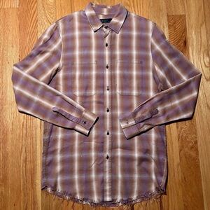 AMIRI Distressed Flannel Button Shirt 🔥